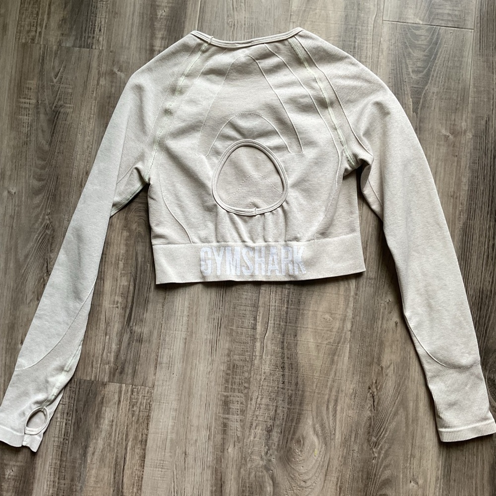 GYMSHARK FLEX SPORTS LONG SLEEVE CROP TOP size Large - Picture 3 of 3